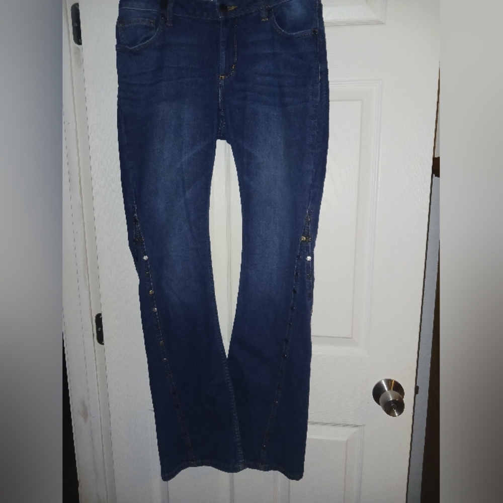 Idyllwind flare jeans with studs down the side size 10